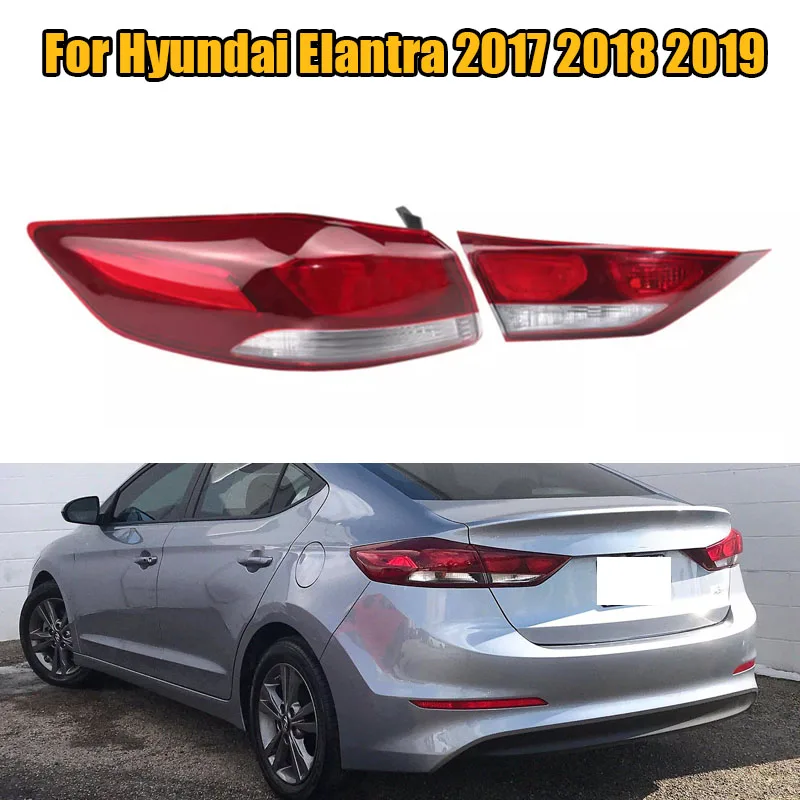 

Outer Inner Rear Bumper Tail Light Brake Stop Reverse Lamp Taillight Taillamp For Hyundai Elantra 2017 2018 2019