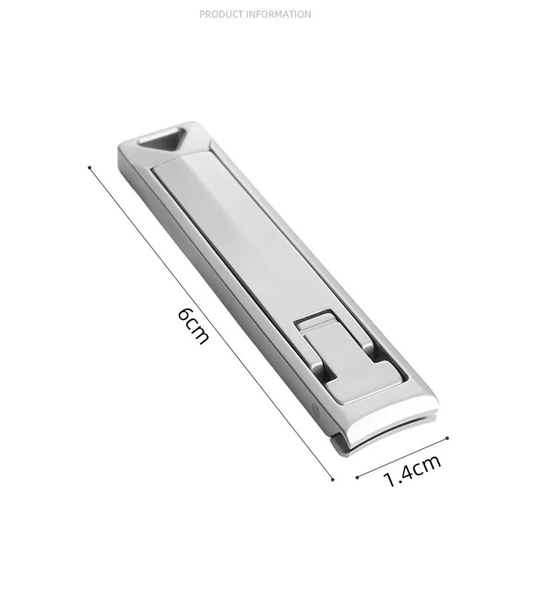 Ultra Thin Nail Clippers Portable Nail Cutters With Cow Leather Cover Superior Texture Stainless Steel Manicure Tool