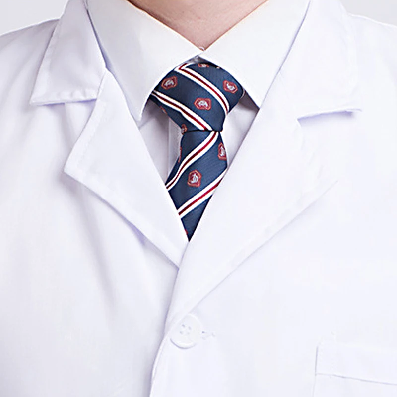 Unisex Long Sleeve White Lab Coat Medical Nurse Doctor Uniform Tunic Blouse Allow Customization medical lab coat