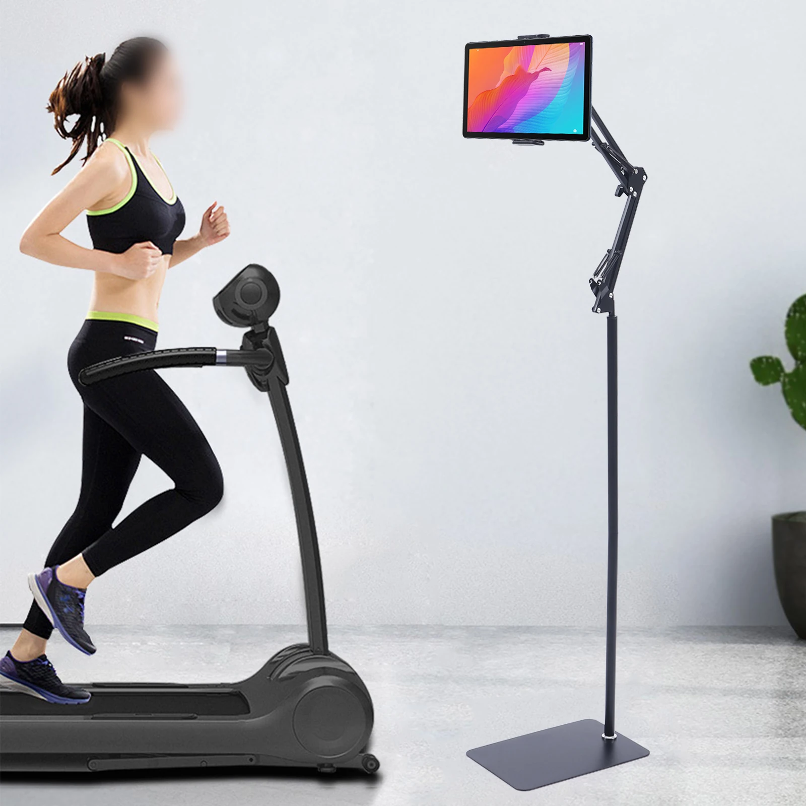 Universal Ipad Stand Floor Tablet Bracket Adjustable Flexible Rotation 360&deg; rotating for 4.72-7.09in