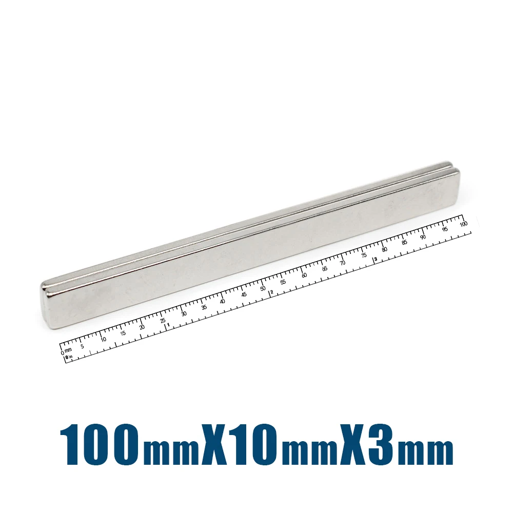 1/2/5/10PCS 100x10x3mm NdFeB Super Strong Neodymium Magnet Block Permanent Magnet Powerful Magnets N35 Magnetic