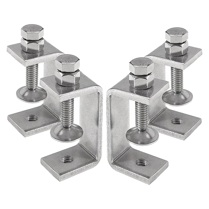 

Heavy Duty 304 Stainless Steel Clamps, Small Metal Clamps With Screws, Wide Jaw Open Clamps 65Mm (4 Pieces)