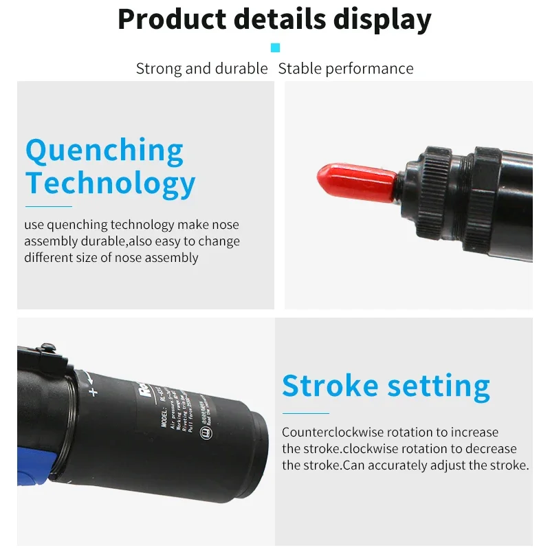 Pneumatic Riveter Automatic Rivet Nut Gun RL-6312 Industrial Hydraulic Quick Riveting Nut Tool M3 M4 M5 M6 M8 M10 M12 2