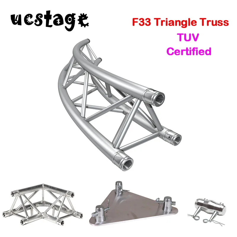 F33 Aluminum Triangle Truss Outdoor Triangle Display Truss System 290mm Stage Equipment Truss Stand Lighting display Accessories aluminum hinge f34 truss hinge connect 290mm trussing accessories