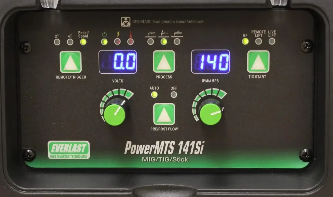 141Si MIG/TIG/Stick Welding Machine 140 Amp IGBT Welder 110V Input with Auto Pre and Post Flow Control for MIG and TIG 3