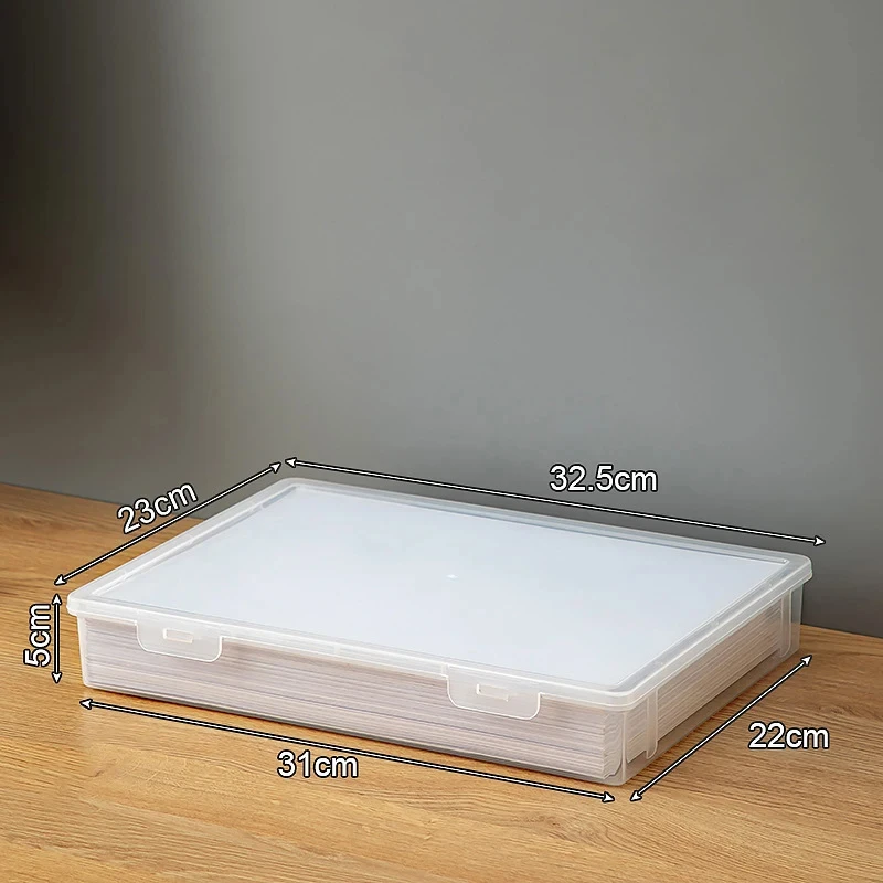 A4 Diamond Painting Storage Box with Lid Transparent Plastic Desk Organizer for Craft Tools & Supplies Dustproof