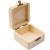 1pc Storage Box Craft Box Home Household Organizer Packing Plain Wood Wooden High Quality Storage Box 8*8*4.5cm 6