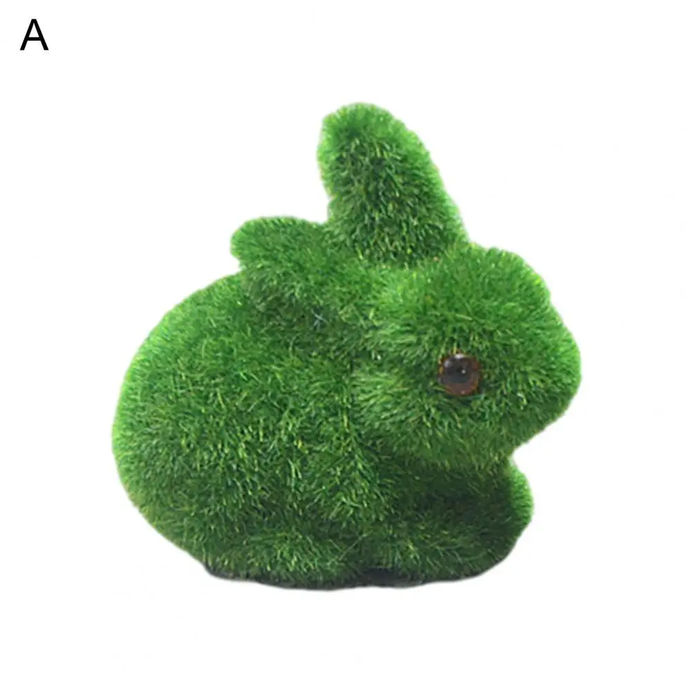Desktop Ornament Realistic Easter Rabbit Home Office Plastic Novelty Bunny Statue Decor for Garden |