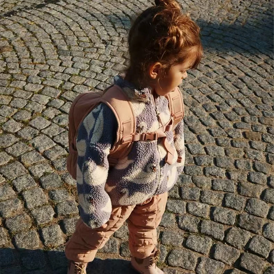 Kids Jackets Kids Coats Autumn Winter Children's Embroidery Jackets Girls' Cotton Outerwear Baby Clothes Boys' Plus Fleece Coats Kids' Clothing