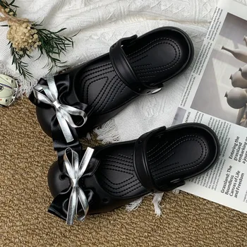 2026 ballet hole shoes platform slippers women's summer wear eva sandals non-slip Xiaohongshu Douyin women's explosion 1