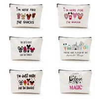 Disney Snacks Bag for Travel Funny Makeup Bag Waterproof Make up case Washable for Beach Toiletry Bag for Girls Teens Friends