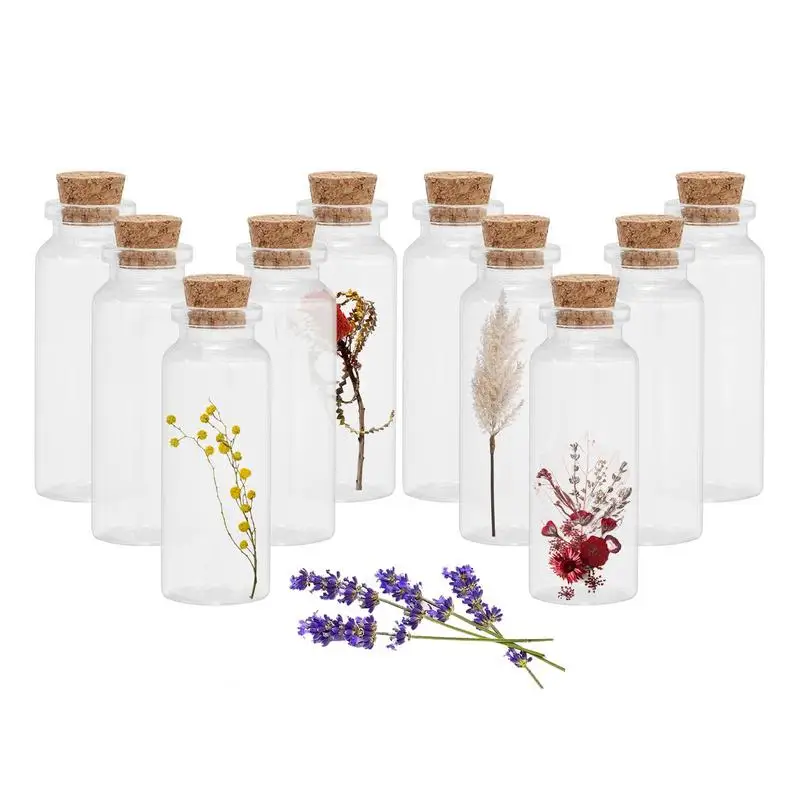 10pcs Small Cute Mini Cork Stopper Glass Bottles Vials Jars Containers Small Wishing Bottle Glass With Cork Stopper For Festival 6