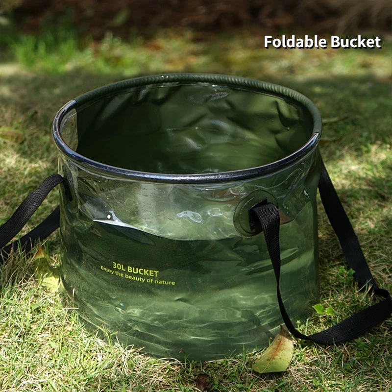 20l 30l Portable Bucket Water Storage Bag Outdoor Collapsible Pvc