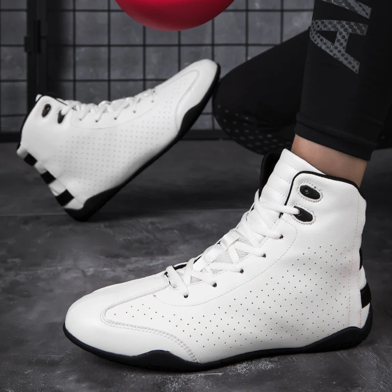 Men Professional Boxing Shoes Non-Slip Wrestling Shoes Fighting Training Outdoor Sneakers Sports Gym Breathable Boxing Boots