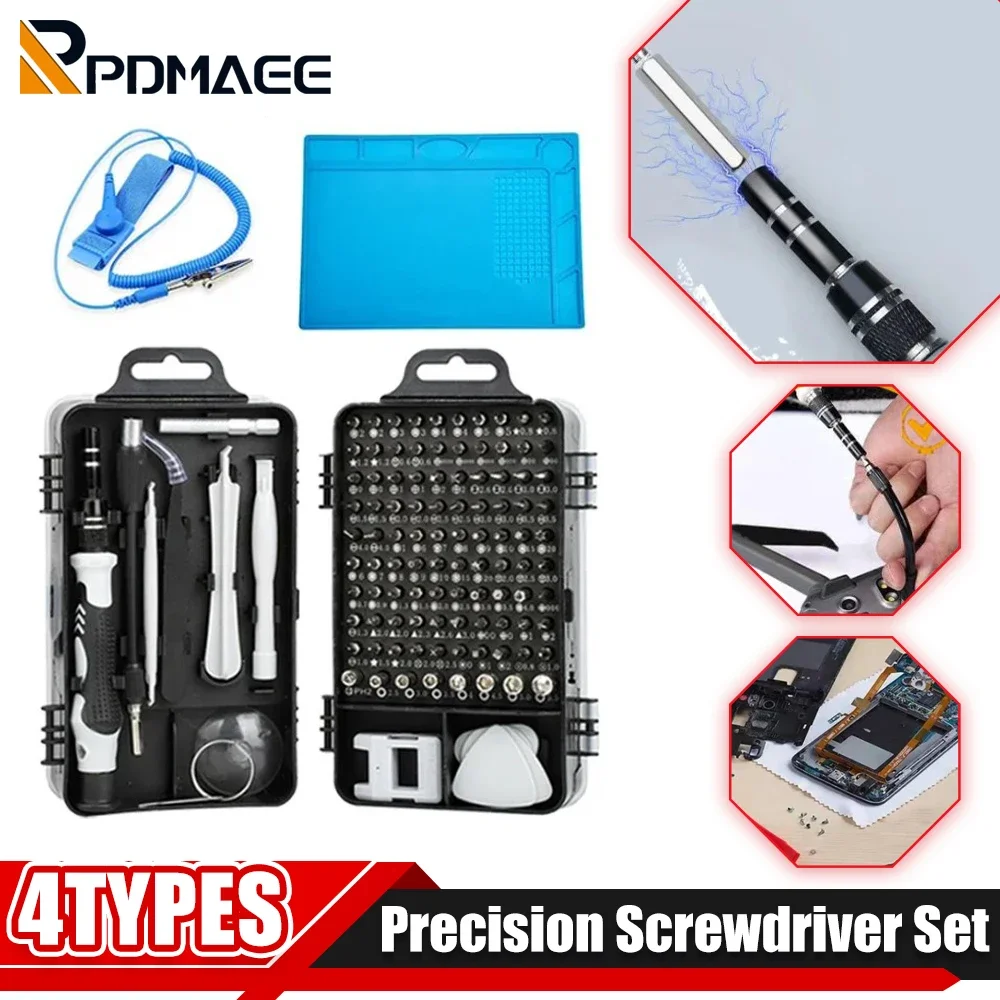 115in1 Precision Screwdriver Set Household Multifunction Magnetic Mini Bit Computer Phone Equipment Repair Screwdriver Tools Kit