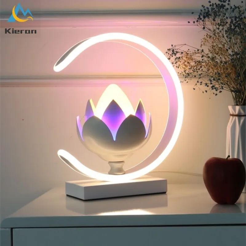 

Modern Simple Pinecone Led Desk Lamps Bedroom Study Bedside Three Color Dimming Table Lamps Living Room Decor Pitaya Desk Lights