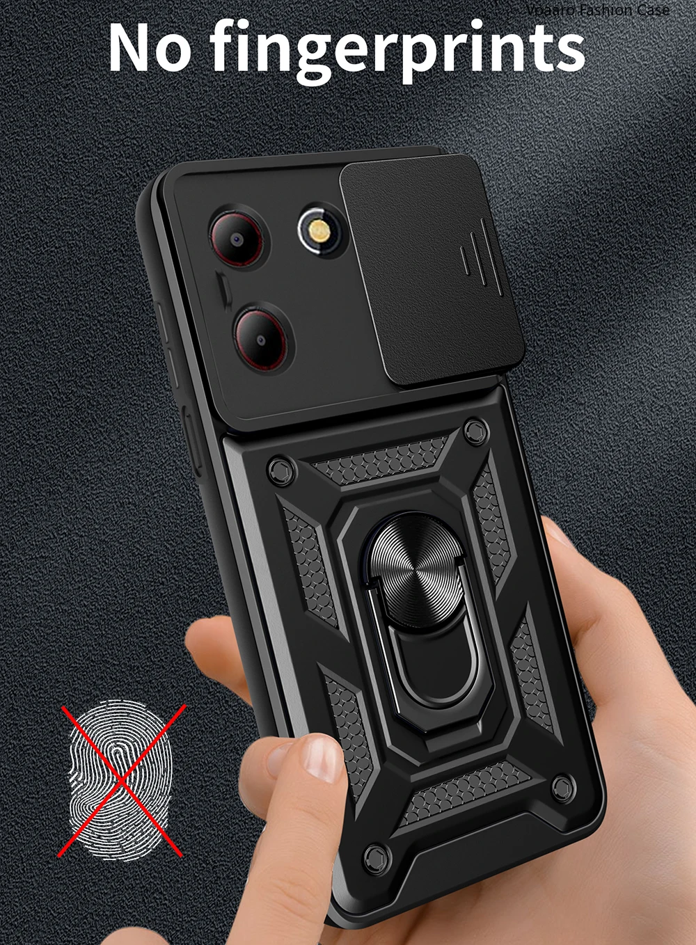 슬라이드 렌즈 아머 펀다, ZTE 블레이드 A54 케이스, ZTE 블레이드 A34 케이스, 마그네틱 링 스탠드, 거치대 푸시 윈도우 카메라 보호 커버
