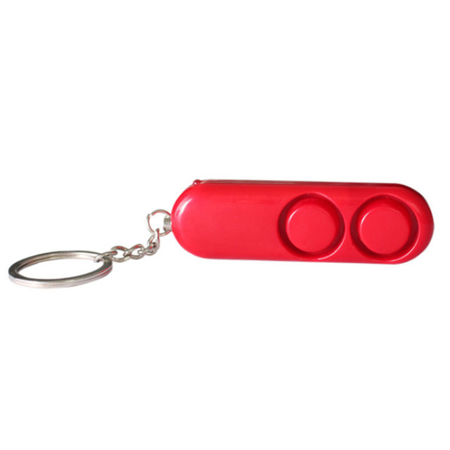 Self Defense Anti-rape Device Dual Speakers Loud Alarm Keychain Bag Pendant Alert Attack Panic Safety Personal Security