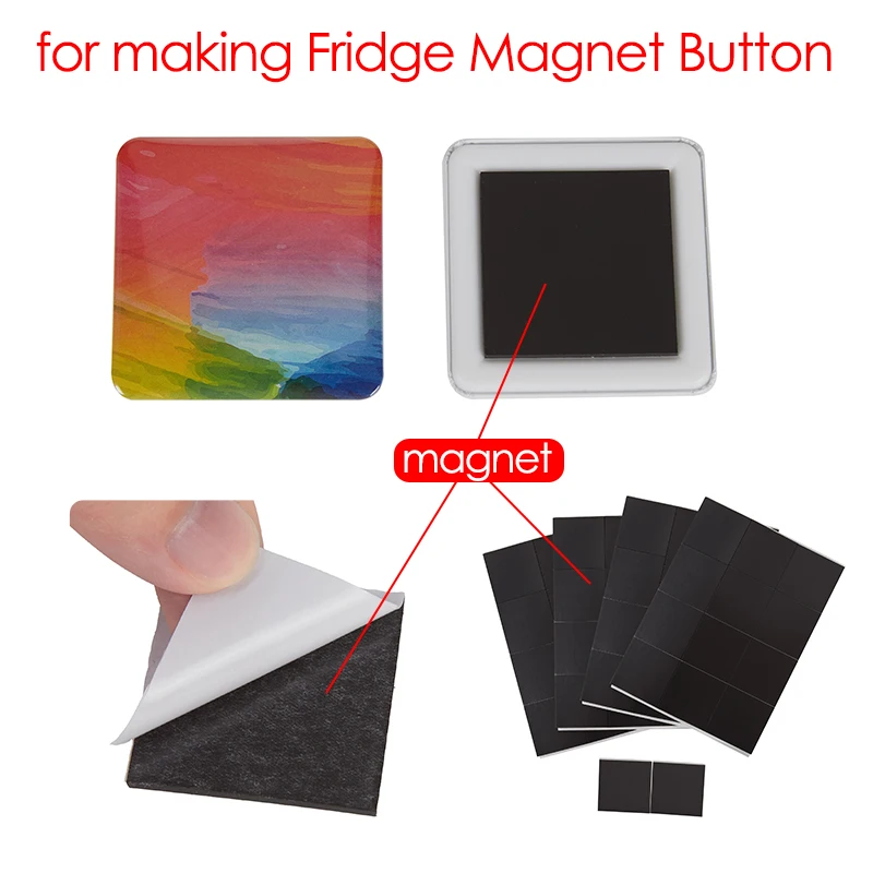 50mm Square Fridge Magnet Badge Making Machine for DIY Making Magnet Refrigerator Button / Plastic-base Badge Pins Art Crafts