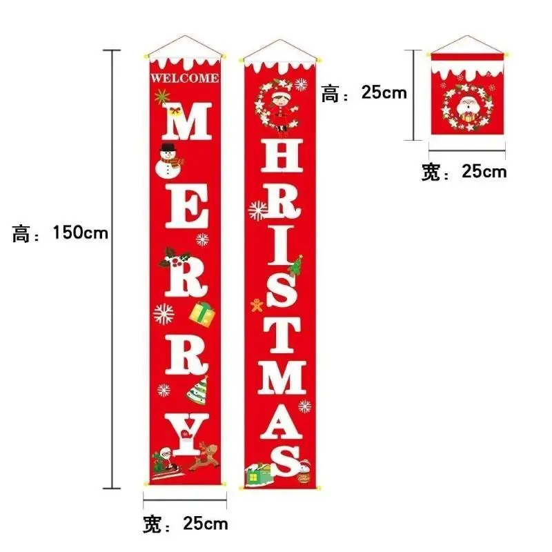 Christmas Decorations For House Hanging Christmas Ornaments Merry Christmas Veranda Sign Decorative Door Banner