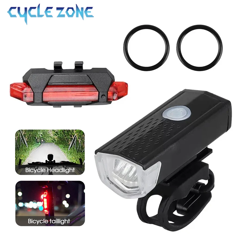 LE Luci Bicicletta LED Ricaricabili USB - Kit Anteriore E Posteriore 7 Modalità, 580 Lumen, IPX5 Impermeabile, Per Mountain Bike E Campeggio