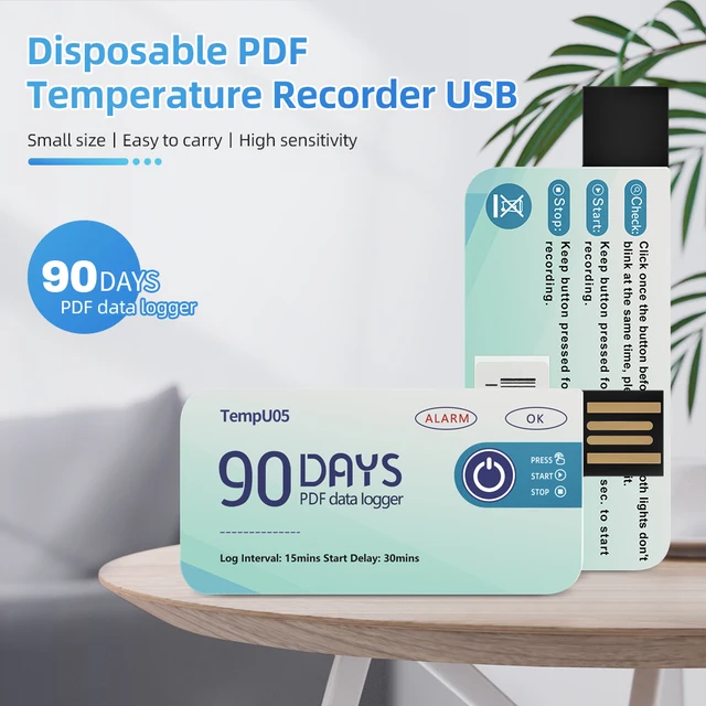 Registratore Di Temperatura USB - Data Logger Per Trasporto Alimenti E Farmaci, Precisione ±0.5°C - Foto 3