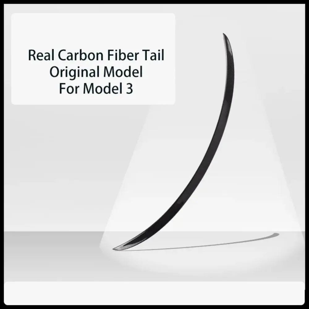 Carbon Fiber Tesla Mode Y Model 3 Car Tuning Modification Trunk Wing Spoiler 100%