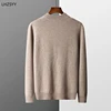 LHZSYY Men's 100%Cashmere Sweater Winter Half-Neck Thicken Pullovers Youth Casual Tops Diamond Knit Base Shirt Large Size Jacket 6