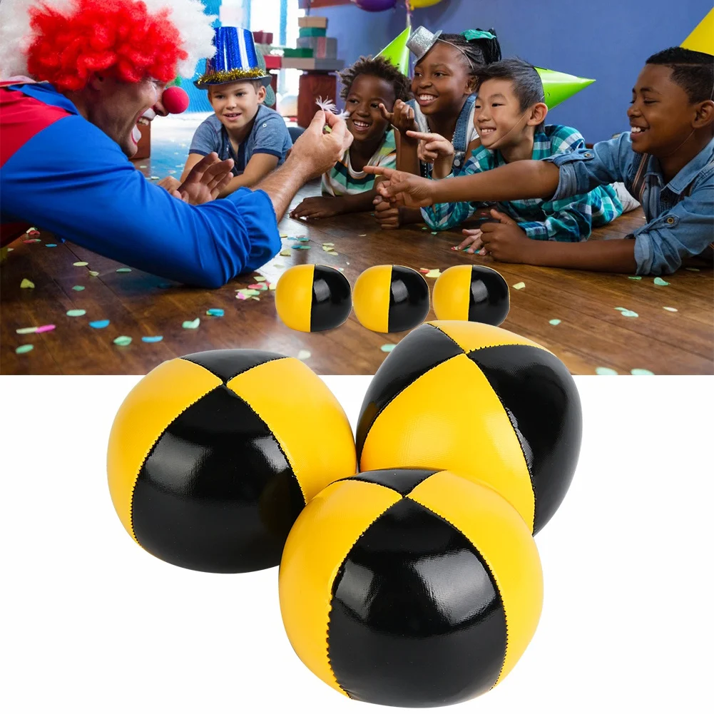 Set De 3 Balles De Jonglage En PU – étanches, Légères, Anti-rebond, Pour Débutants Et Pros, Avec Sac Filet (blanc)