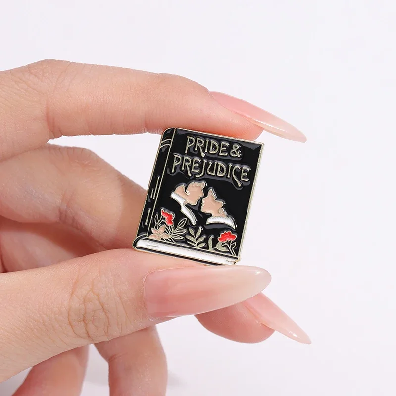 Pride & Prejudice Book Badge Enamel Pin Romantic Love Story Book Brooch Decor Backpack Lapel Badges Jewelry Accessories