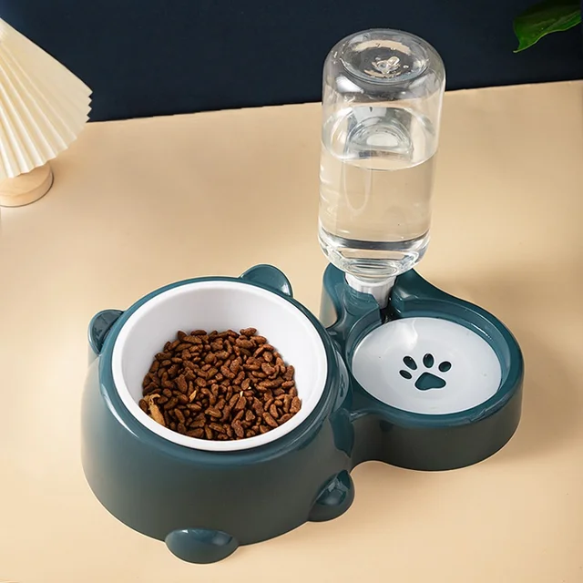 Cat Bowl 2-in-1 Drinking Water Dog Food Pot Water Bowl Rice Pot Pet Supplies Cat Bowl Pet Drinking Water Feeding Integration 5