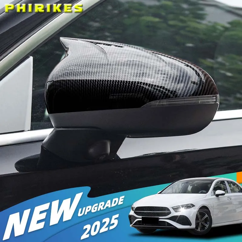 Sleek Black Side Mirror Cap Covers for Mercedes-Benz A Class
