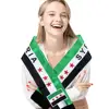Vibrant Printing Syrian Flags Banners Scarf for Formal Event National Flags Sash Satins Flags Banners for Holiday Gathering 3