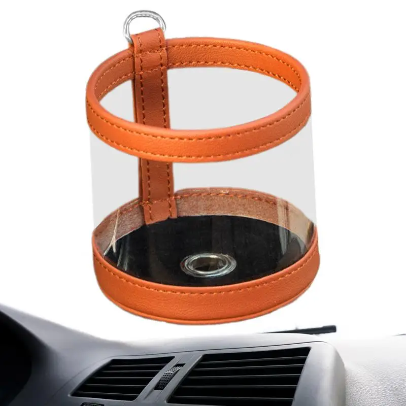 

Air Outlet Dashboard PU Leather Box Bag Storage Holder Universal Car Air Vent Outlet Organizer Transparent Multifunctional