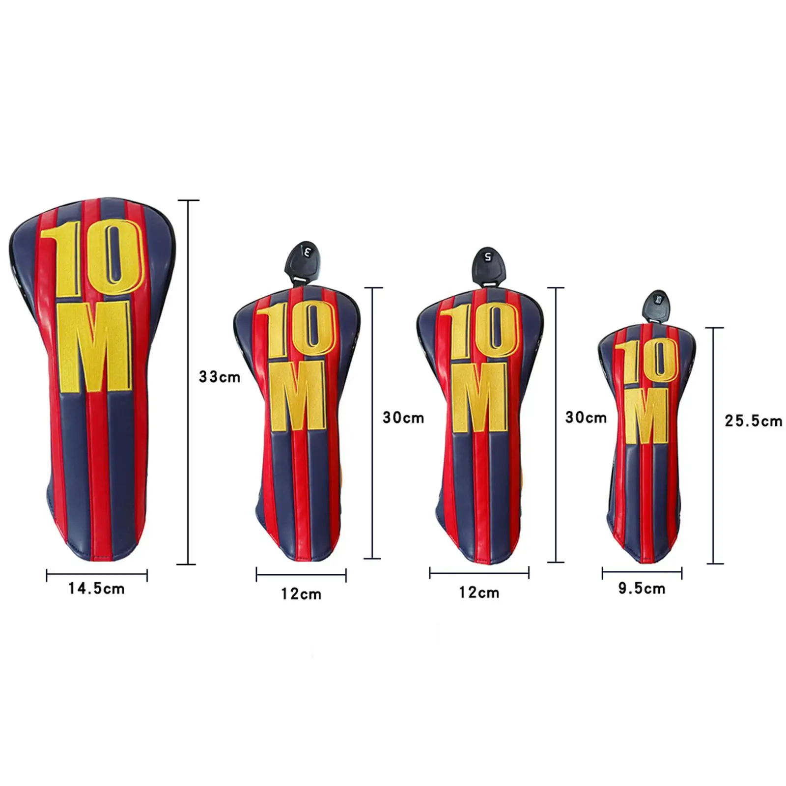 

4x Golf Club Head Cover Fairway Wood Cover Wear Resistant Golf Wood Headcover Golf Driver Head Covers Golf Training Supplies