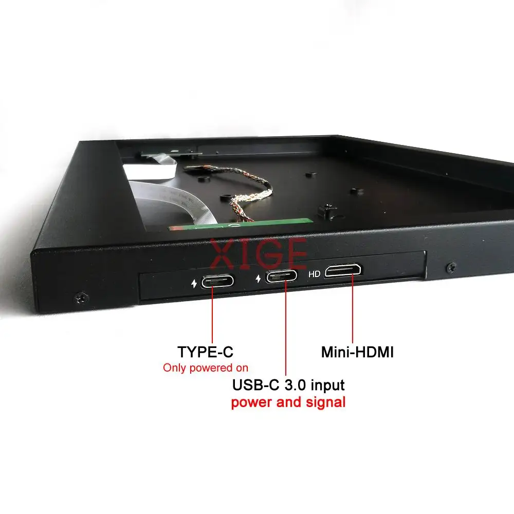 LTN156AT05-301/802/H01/S01 TYPE-C 미니 HDMI 15.6 LVDS 40핀 노트북 패널 1366x768 USBC 3.0 금속 케이스 + 컨트롤러 보드 키트