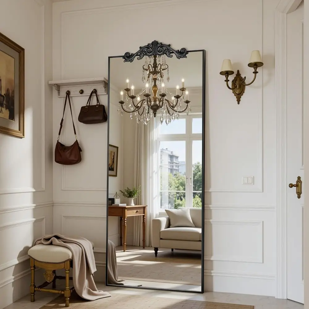 65 x 22 Black Full-Length Mirror 3