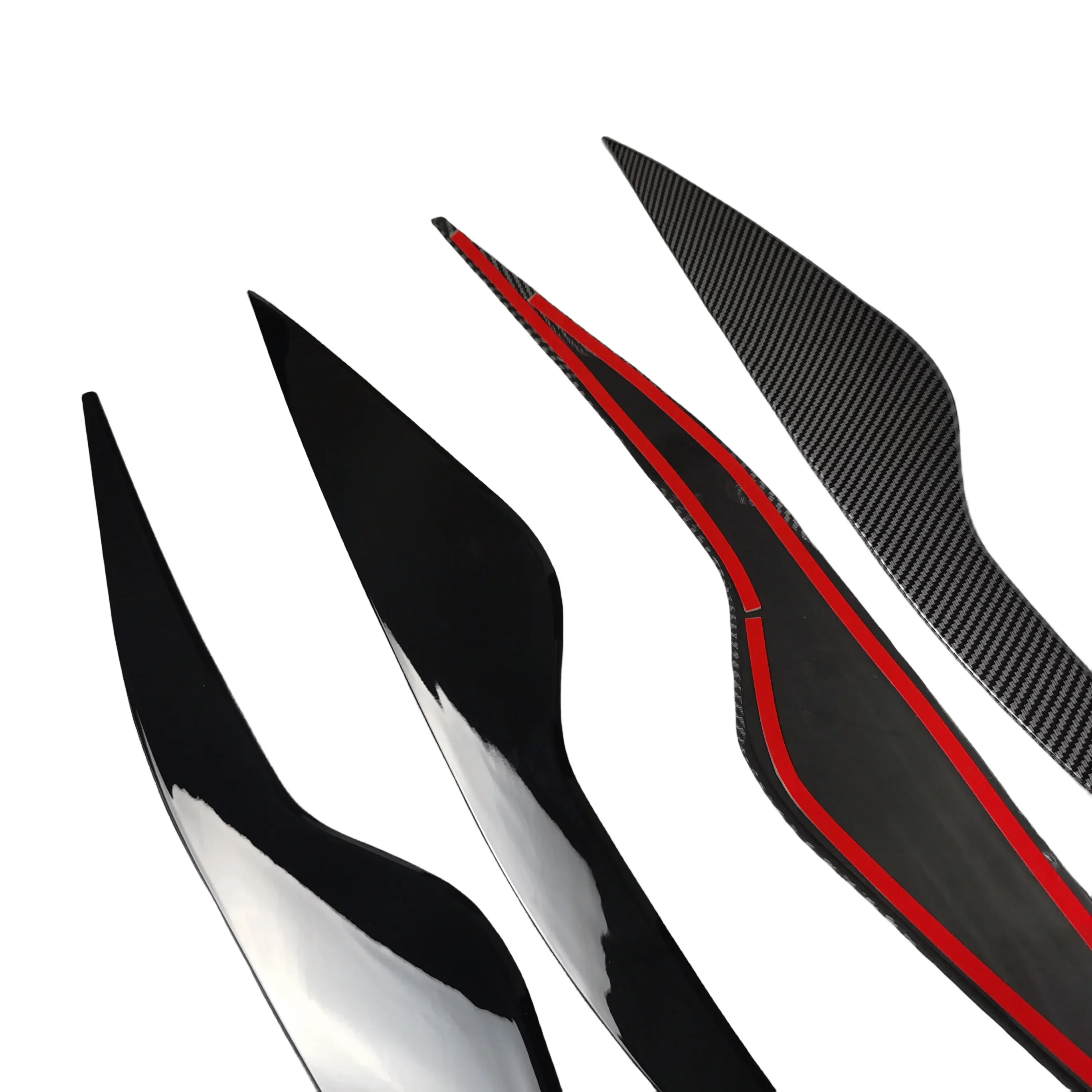 Carbon Look Headlight Eyebrow Stickers for Car Exterior Enhancement