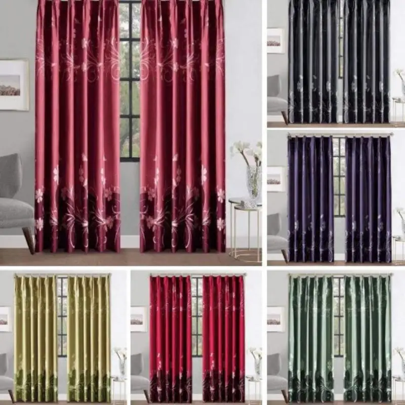 1pcs Luxury Printed Blackout Curtains High-End Home Decor Curtains No ...