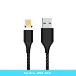 Enhanced Magnetic USB - C Charging Cable, 3A Fast Charge, Universal Compatibility (1M Micro USB Cable)