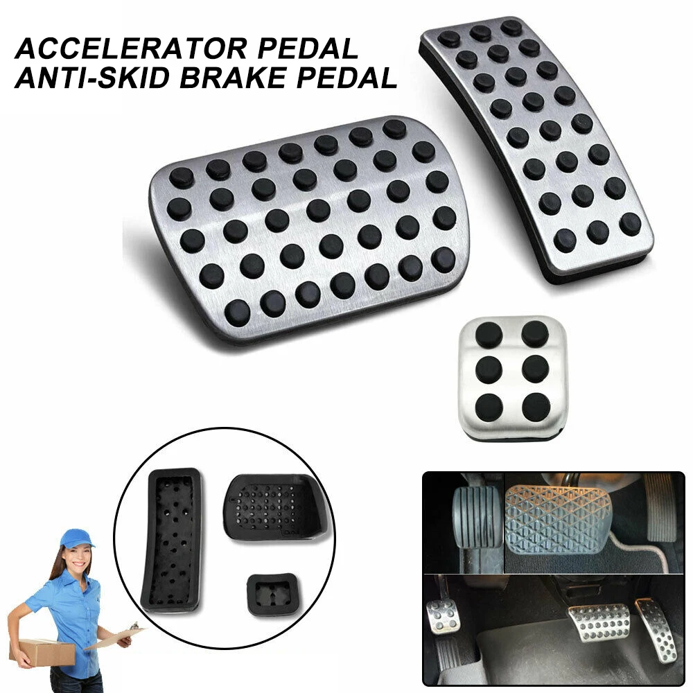 

3pcs Car Accelerator Pedal Durable Stainless Steel Brake Pedals Cover Practical Parking Pedal Pad For Mercedes Benz