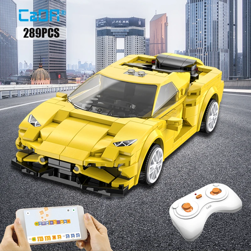 Cada City APP Programming Remote control Sports Car Model Building Blocks Technical RC Racing Car Bricks Gifts Toys for children|Blocks|...