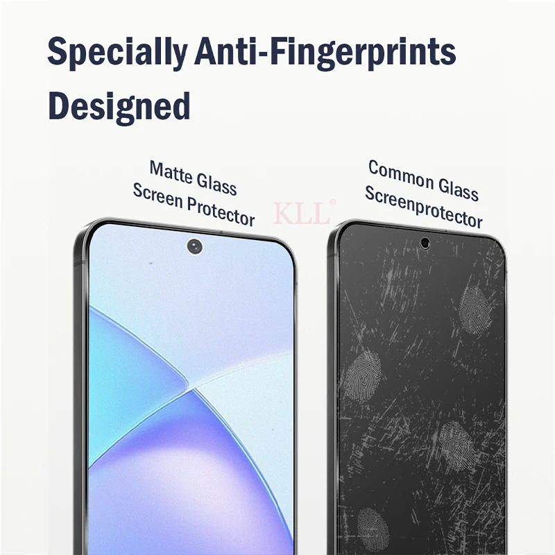 10D Anti-Fingerprint Matte Tempered Glass Screen Protector with HD Protective Film