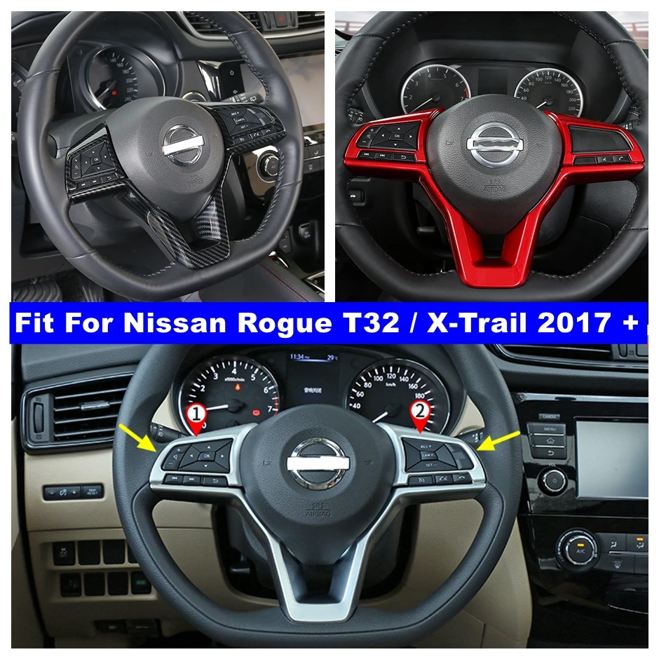 Steering Wheel Button Frame Cover Trim Fit For Nissan X-Trail X