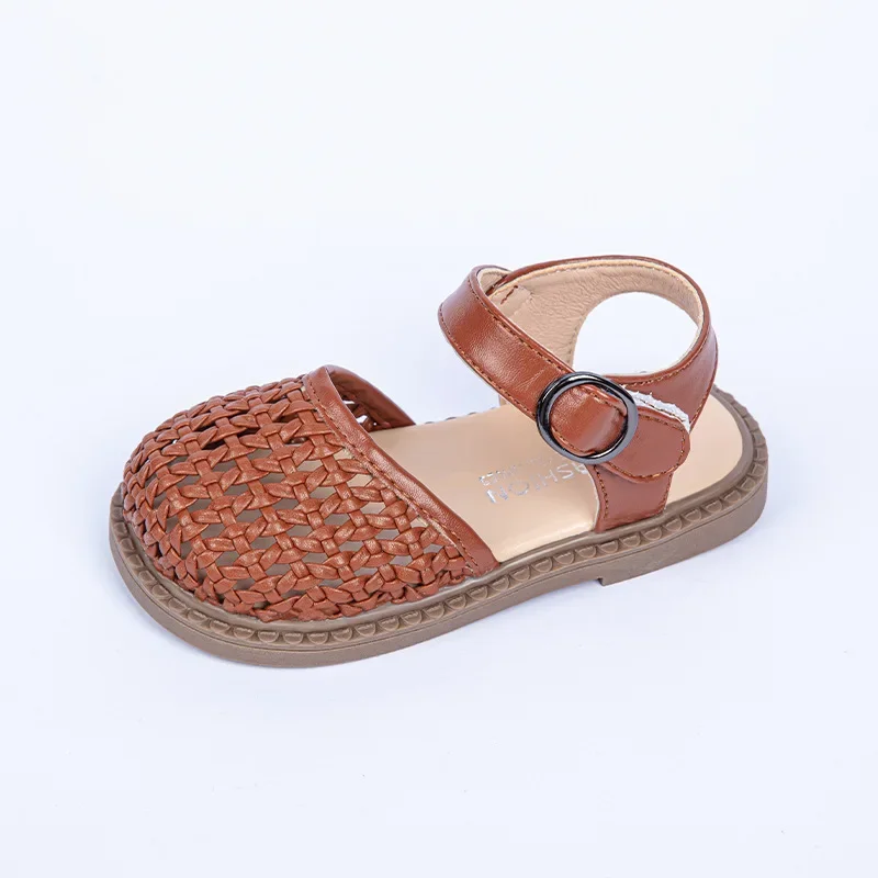 2024 Designer Weave Hollow Fashion Antiskid Casual Sandals Summer Soft Soled Shoes Trendy Versatile Sneakers Girl Sandalias Niña 5