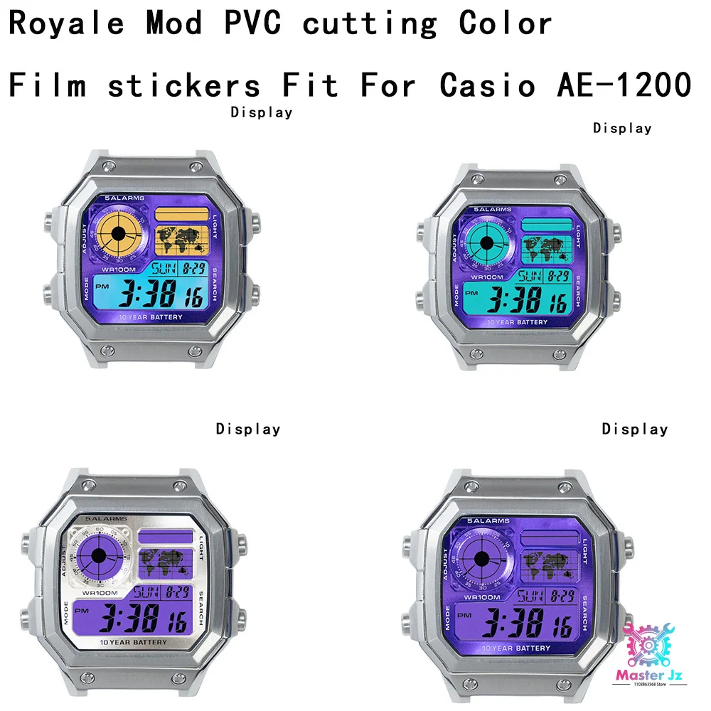 CASIO AE1200 시계용 Royale 모델 페이스플레이트 PVC 스크린 색상..