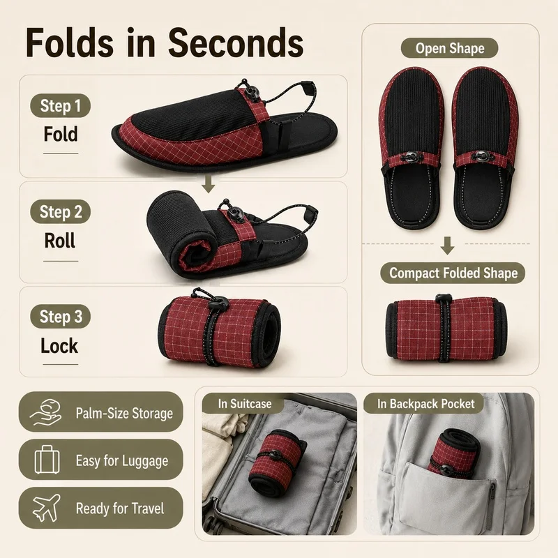 Foldable Quick Dry Barefoot Lightweight Travel Sandals