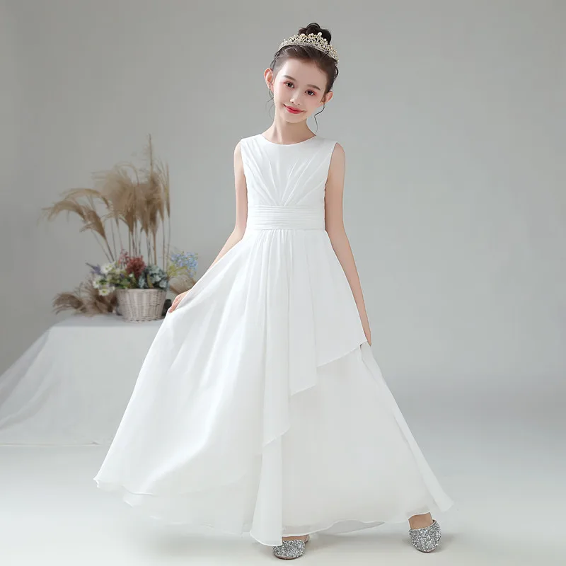 Dideyttawl Real Pictures Chiffon Flower Girl Dress For Wedding Party First Communion 2024 Little Bride Gowns Junior Bridesmaid