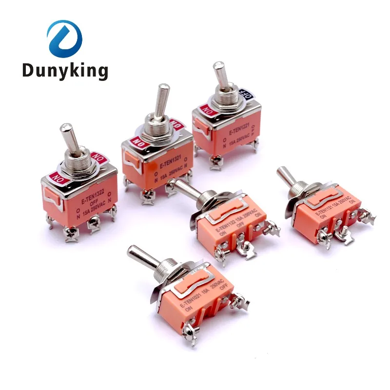1-5pcs-New-High-Quality-15A-250V-SPST-2-4-6-Terminal-ON-OFF-Toggle ...
