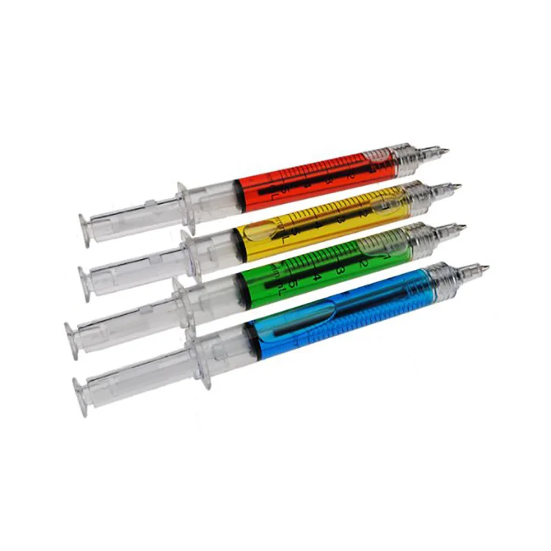 Ballpoint Pen Creative Simulation Colored Needle Nurse Hospital Office School Stationery Household Items Color Random